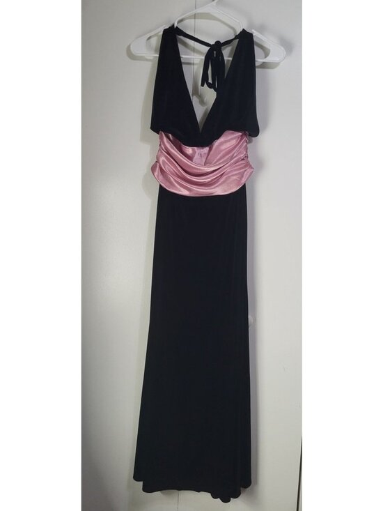 Jessica Mcclintock For Gunne Sax Dresses & Skirts - Jessica McClintock Gunne Sax VTG 90's Black Velvet Halter Dress Whimsigoth Glam